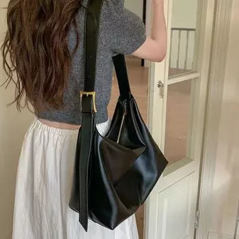 Классическая сумка через плечо Boston, водонепроницаемая женская сумка-тоут, винтажная кожаная сумка через плечо для женщин коричневый