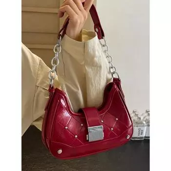 Классическая сумка через плечо из искусственной кожи с клапаном для женщин, модные универсальные женские сумки для поездок на работу и подмышки, модные маленькие сумки