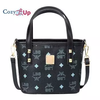 Классическая сумка-ведро Cosy Up, маленькая сумочка в стиле ретро, модная женская сумка через плечо 21x17x9cm чёрный