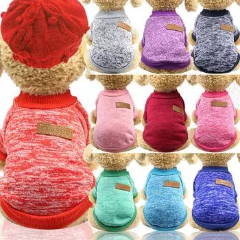Классическая теплая одежда для собак, куртка для щенков, пальто, одежда для кошек, свитер, зимняя мода, мягкая одежда для маленьких собак, чихуахуа, мопса, йорка XS