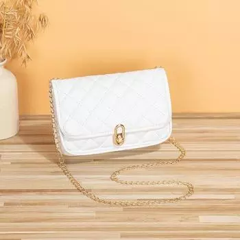 Классическая вышитая сумка-мессенджер Xiaoxiangfeng, женская сумка, маленькая и легкая сумка-бриллиант на цепочке, женская сумка для мобильного телефона белый
