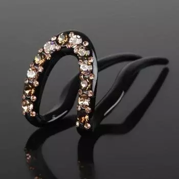 Классическая заколка для волос, шпилька для волос, U-образный гребень, стразы, головной убор, высокая прическа, женская заколка для волос 11cm