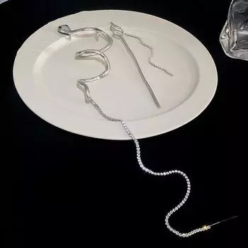 Классическая заколка-змея в китайском стиле, простая цепочка с кисточками, аксессуары для волос