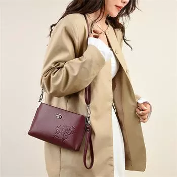 Классическая женская сумка через плечо с тиснением в виде розы, высококачественная кожаная маленькая модная сумка через плечо