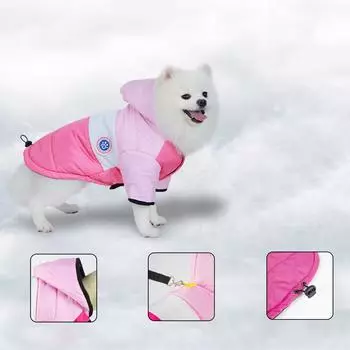 Классическая зимняя куртка для собак, водонепроницаемая куртка для маленьких и средних собак, кошек, утепленная ветровка для собак, зимняя одежда для щенков для холодной погоды S