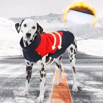 Классическая зимняя теплая куртка для собак, водонепроницаемая зимняя куртка для собак с ремнем безопасности, куртка для собак на открытом воздухе, одежда для средних и маленьких собак S