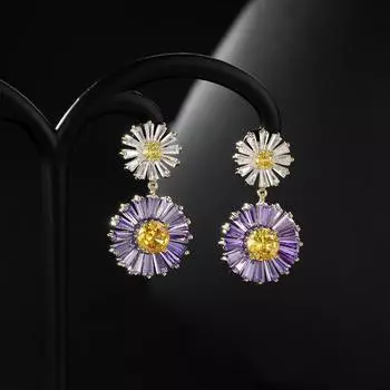 Классические элегантные серьги-капли с цветком, креативные роскошные серебряные серьги S925 с иглами, нежные длинные серьги с кисточками, модные женские украшения розовый