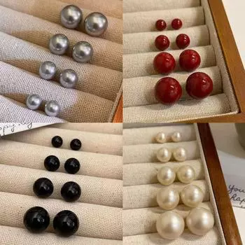 Классические элегантные висячие серьги с искусственным жемчугом для женщин, высококачественные серьги для женщин, ювелирные изделия на ухо, комплект серег-гвоздиков с шариками, свадебные украшения 10mm белый