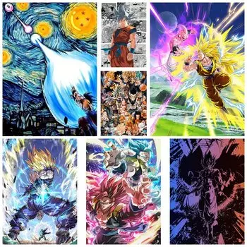 Классические аниме-постеры Dragon Ball на белой бумаге, винтажные постеры, декор, HD-печать, настенная живопись, настенная живопись, интерьер, украшение гостиной, фотографии 30x21cm