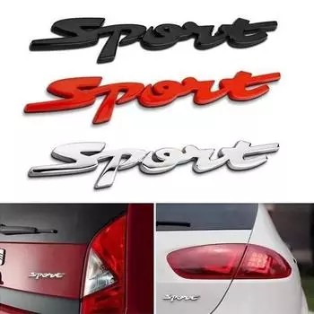 Классические автомобильные наклейки самоклеящиеся 3D ABS пластик Спортивная эмблема значок авто аксессуары для хвоста наклейки 1pc серебряный