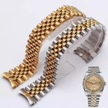 Классические аксессуары для часов ремешок для часов ROLEX SUB Dayton ремешок на запястье 13 мм 17 мм 20 мм браслет из нержавеющей стали с застежкой-пряжкой цвета серебра и золота 20mm