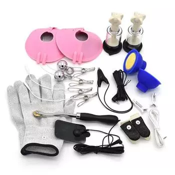 Классические аксессуары SM Game для пар, электрошок, импульс, набор из 11 шт.