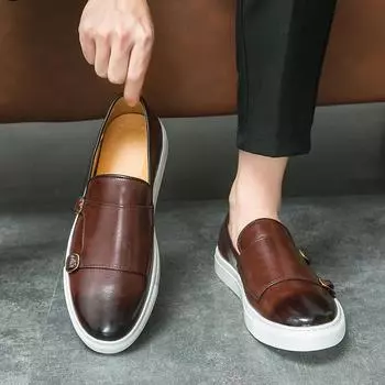 Классические брендовые мужские кожаные туфли в британском стиле, деловая обувь, мужские банкетные элитные модельные туфли, мужские лоферы 39 чёрный