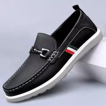 Классические брендовые мужские туфли для банкета, деловые туфли, высококачественные туфли из натуральной кожи, повседневные туфли на плоской подошве с низким вырезом, бесплатная доставка 37 чёрный