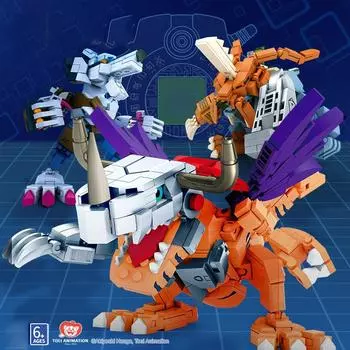 Классические цифровые монстры кирпичные Digimon Building Block Garudamon Were Garurumon Metal Greymon Zudomon Фигурки Игрушка в подарок