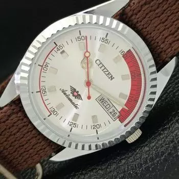 КЛАССИЧЕСКИЕ CITIZEN АВТОМАТИЧЕСКИЕ ВОССТАНОВЛЕННЫЕ ЯПОНСКИЕ МУЖСКИЕ ЧАСЫ С СЕРЕБРЯНЫМ ЦИФЕРБЛАТОМ a426221-2 RL620c-a426221