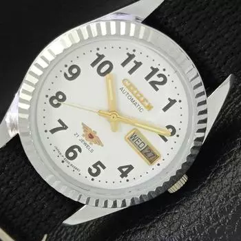 КЛАССИЧЕСКИЕ CITIZEN АВТОМАТИЧЕСКИЕ ВОССТАНОВЛЕННЫЕ ЯПОНСКИЕ МУЖСКИЕ ЧАСЫ С БЕЛЫМ ЦИФЕРБЛАТОМ a426109-2 RL-a426109