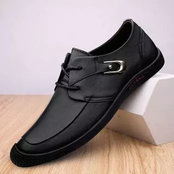 Классические деловые повседневные мужские туфли высшего качества, элегантные официальные свадебные туфли, мужские туфли-оксфорды из натуральной кожи для офиса для мужчин 37 чёрный