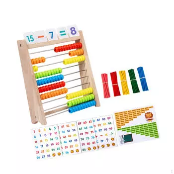 Классические деревянные счеты для дошкольников, обучающие игрушки по математике, прочные, со счетными палочками, образовательные