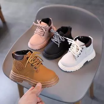 Классические детские сапоги из ревеня, осенние новые одинарные сапоги, короткие сапоги для мальчиков 21