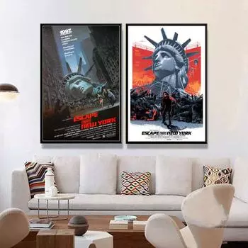 Классические фильмы «Побег из Нью-Йорка», художественное украшение для дома, качественная картина на холсте 21cm30cm NoFrame