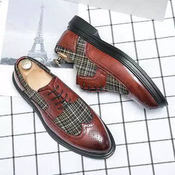 Классические фирменные мужские туфли из натуральной кожи Универсальная мужская профессиональная деловая обувь Мужская повседневная обувь Мужские туфли 38