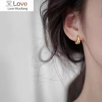 Классические гладкие простые круглые металлические серьги-кольца для женщин, модные корейские ювелирные изделия, серьги для повседневной носки для девушек