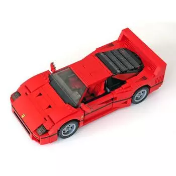Классические гонки 10248 F40 Совместимый MOC-49743 Спорткар 1192 шт. Сборка внахлест Строительный блок Игрушка Модель Сделай сам Детский подарок Подарок with paper manual
