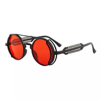 Классические готические солнцезащитные очки в стиле стимпанк, роскошный брендовый дизайнер, высокое качество, женские солнцезащитные очки в круглой оправе в стиле ретро