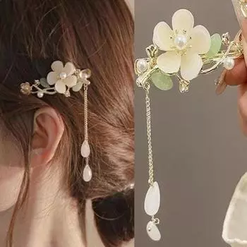 Классические китайские шпильки для волос для женщин, цветочные шпильки ручной работы, очаровательные ювелирные аксессуары, украшения для волос Type 1 золотой