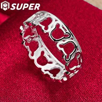 Классические кольца из стерлингового серебра 925 пробы 7#