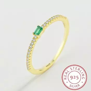 Классические кольца из стерлингового серебра 925 пробы для серег, модные золотые женские кольца с цирконом, обручальные свадебные украшения, вечерние украшения 6 серебряный