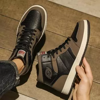 Классические кожаные мужские черные коричневые спортивные туфли, дышащая и удобная повседневная обувь, мужская модная обувь для прогулок на открытом воздухе 39 черный коричневый