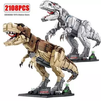 Классические креативные животные динозавры MOC строительные блоки Indominus Rex Tyrannosaurus модель кирпичи коллекция игрушек для мальчиков