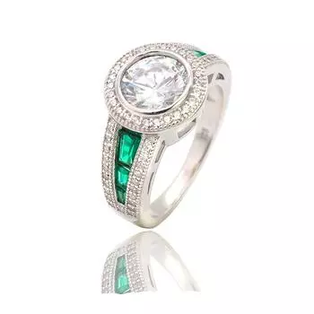 Классические круглые мужские и женские кольца из стерлингового серебра S925 с натуральной зеленой шпинелью, ювелирные изделия 7 зелёный