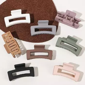 Классические квадратные заколки для волос с матовым эффектом, 4 шт. – добавят элегантности вашей прическе! 4pcs темные хаки