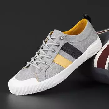 Классические летние серые удобные туфли на плоской подошве Triple S для мужчин, парусиновые кроссовки, повседневные туфли на шнуровке, на низком ходу, мужские эспадрильи 38