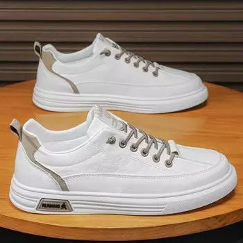 Классические маленькие белые туфли Прогулочная обувь Мужская модная обувь Повседневная дышащая обувь на плоской подошве для отдыха на открытом воздухе Обувь для сноуборда 39