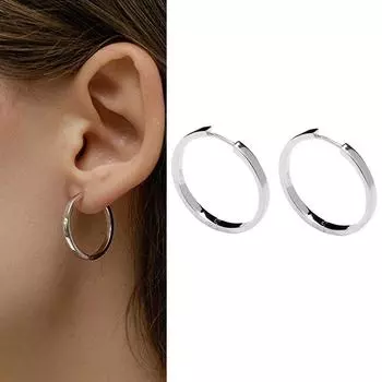 Классические металлические круглые серьги-кольца для женщин, простые очаровательные украшения для ушей, вечерние аксессуары для девочек