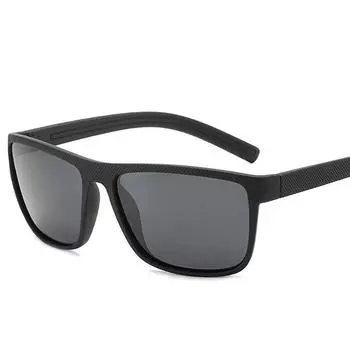 Классические модные поляризационные солнцезащитные очки для мужчин и женщин, солнцезащитные очки в квадратной оправе, мужские спортивные очки UV400 Gafas De Sol Black