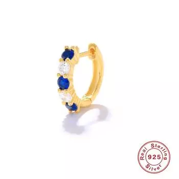 Классические модные универсальные круглые серьги-пряжки из стерлингового серебра 925 пробы с микро-инкрустацией цирконием