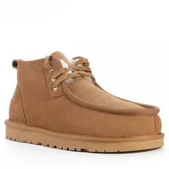 Классические мужские ботинки из овчины с подкладкой из овчины, зимние, теплые, нескользящие, на шнуровке, на плоской подошве, черного цвета 37 каштановый