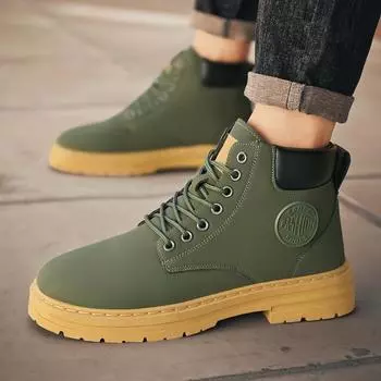 Классические мужские и женские ботинки в стиле ретро, короткие ботинки из мягкой британской кожи для пары 39 чёрный