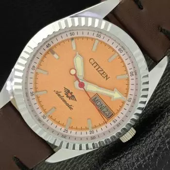 КЛАССИЧЕСКИЕ МУЖСКИЕ JAPAN CITIZEN АВТОМАТИЧЕСКИЕ ВОССТАНОВЛЕННЫЕ ЧАСЫ С ЗОЛОТЫМ ЦИФЕРБЛАТОМ a426207-2 RL620c-a426207