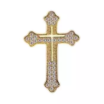 Классические мужские кресты Значок на лацкан Стильная брошь-крест из сплава для мужчин Идеально подходит для придания изысканности вашему костюму золотой