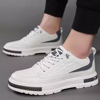 Классические мужские кроссовки на платформе мужские удобные кожаные туфли для скейтбординга мужские белые кроссовки на шнуровке мужские Zapatillas De Skate 6.5