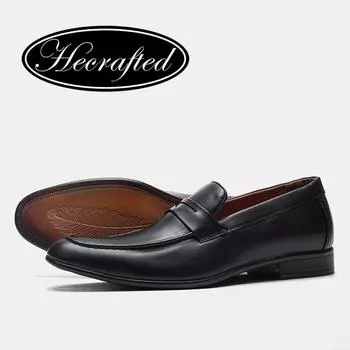 Классические мужские лоферы, черные мужские летние туфли # W741 41 чёрный