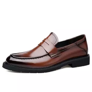 Классические мужские модельные туфли в стиле ретро, кожаные деловые туфли для вечеринок в деловом стиле, свадебные туфли, мужские кожаные оксфорды на плоской подошве 38 чёрный