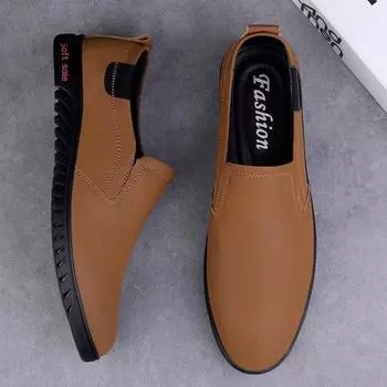 Классические мужские мокасины на мягкой подошве, плоские туфли, мужские туфли для вождения, парковые туфли, элегантная повседневная обувь, нескользящая, бесплатная доставка 37 чёрный