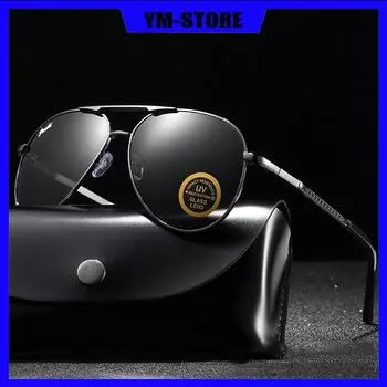 Классические мужские очки в стиле ретро с зеркалом для верховой езды, солнцезащитные очки из закаленного стекла, мужские солнцезащитные очки